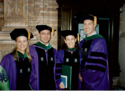 From left to right: Liz, Harris, Amy and James, 1998