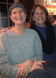 Ronee (left) and Robin on the day Ronee gave Robin the diamond earnings as a symbol of their friendship.